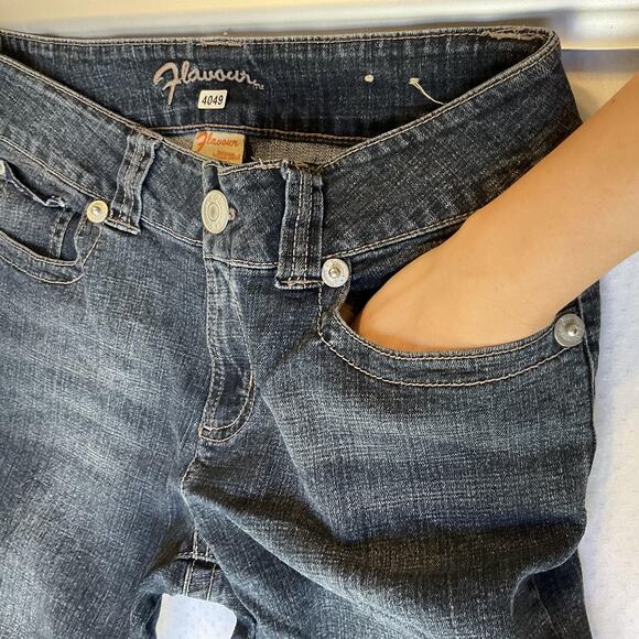 Flavour By Bubblegum Women Jeans 8P Gray Button 30" Inseam Boot Cut Mid Rise - Picture 9 of 10